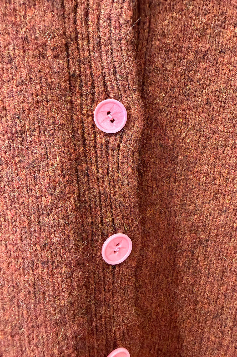 Cecilia Cardigan, Rust Lambswool & Cashmere