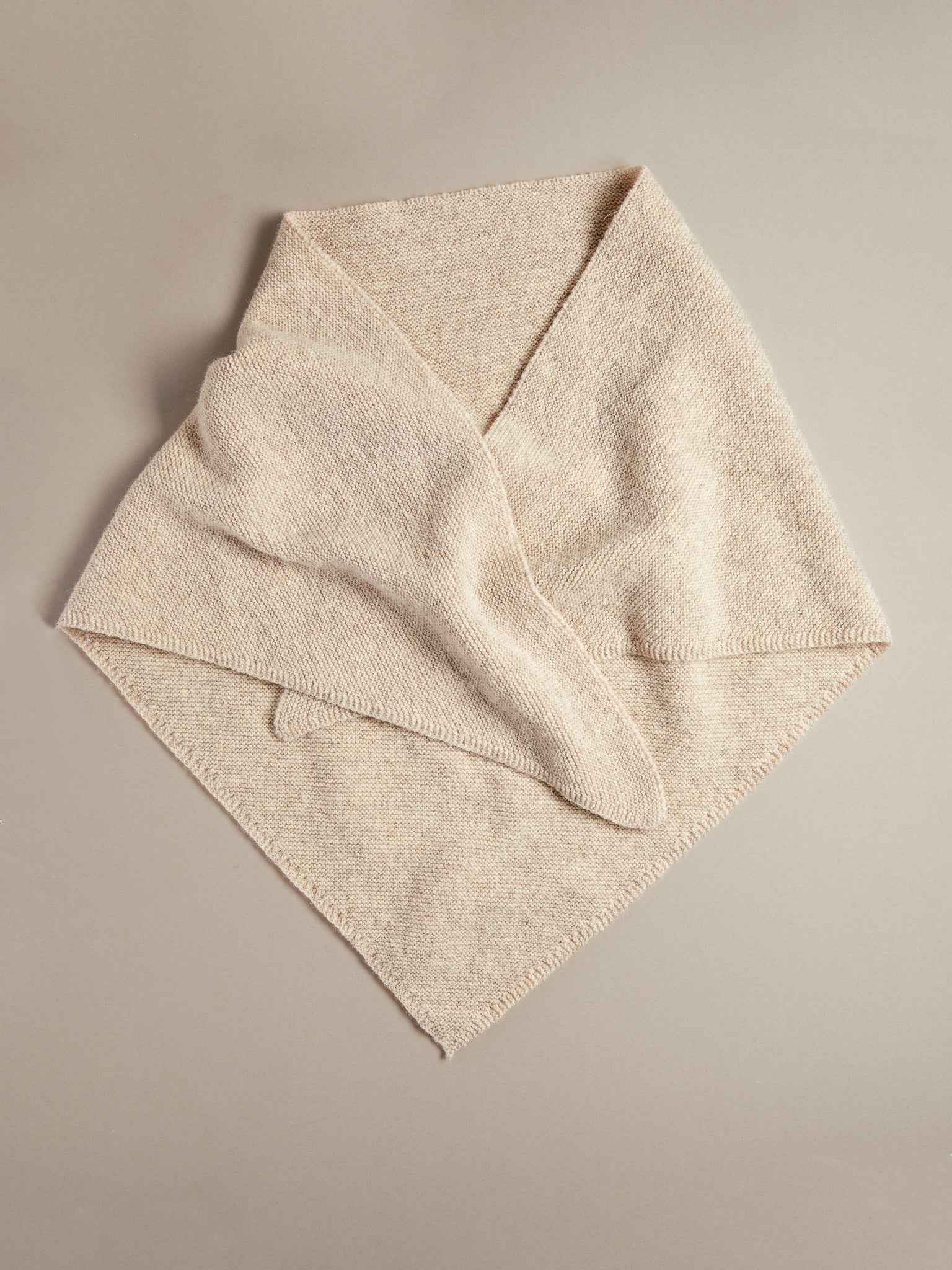 Triangle Scarf | Undyed Natural Marl