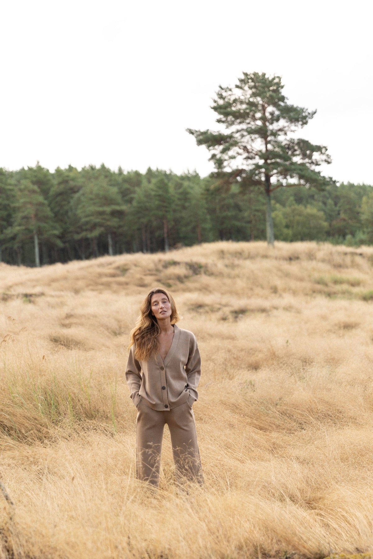 Bene 100% Merino Wide Pants Beige