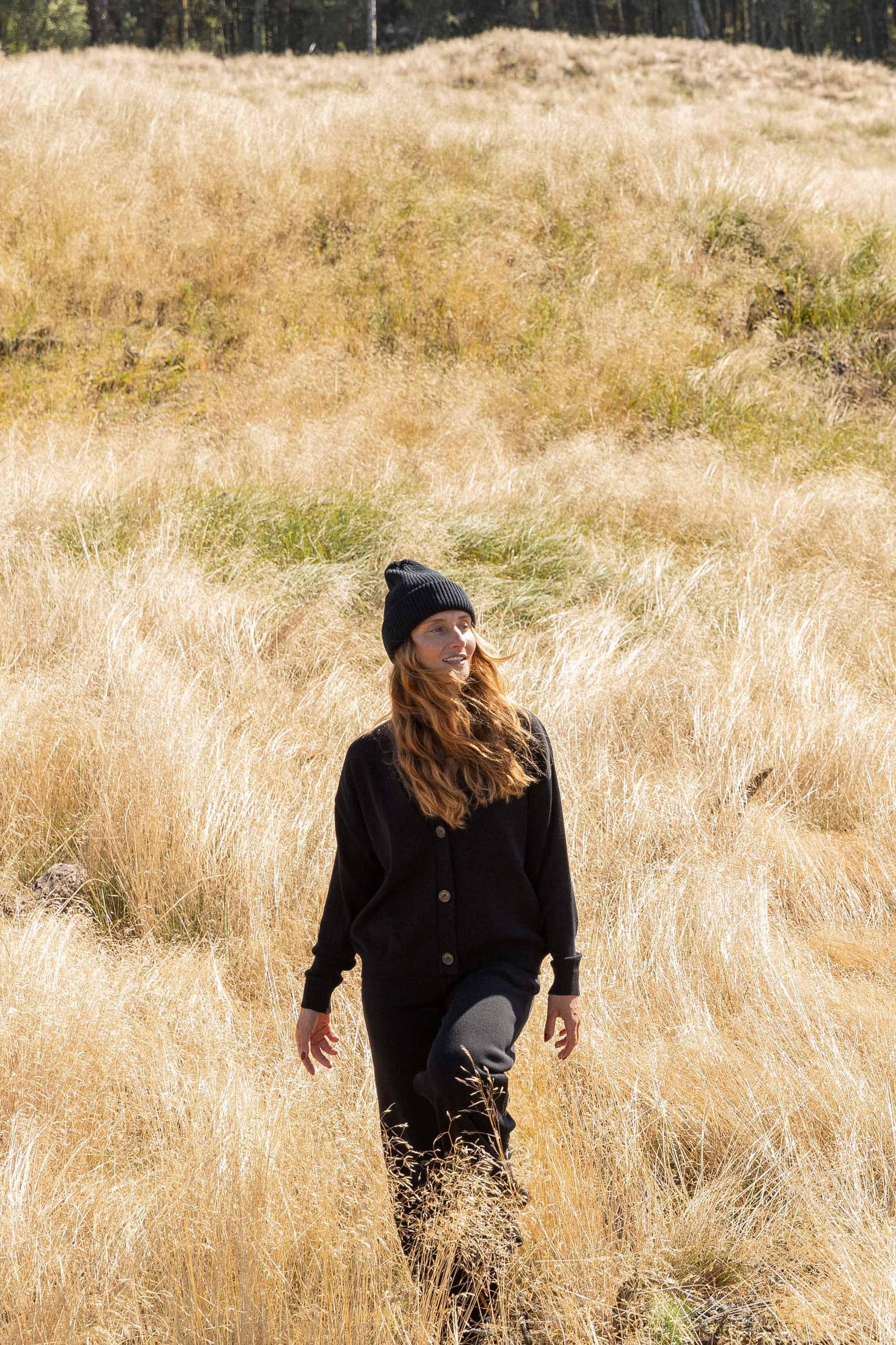 Bene 100% Merino Wide Pants Black