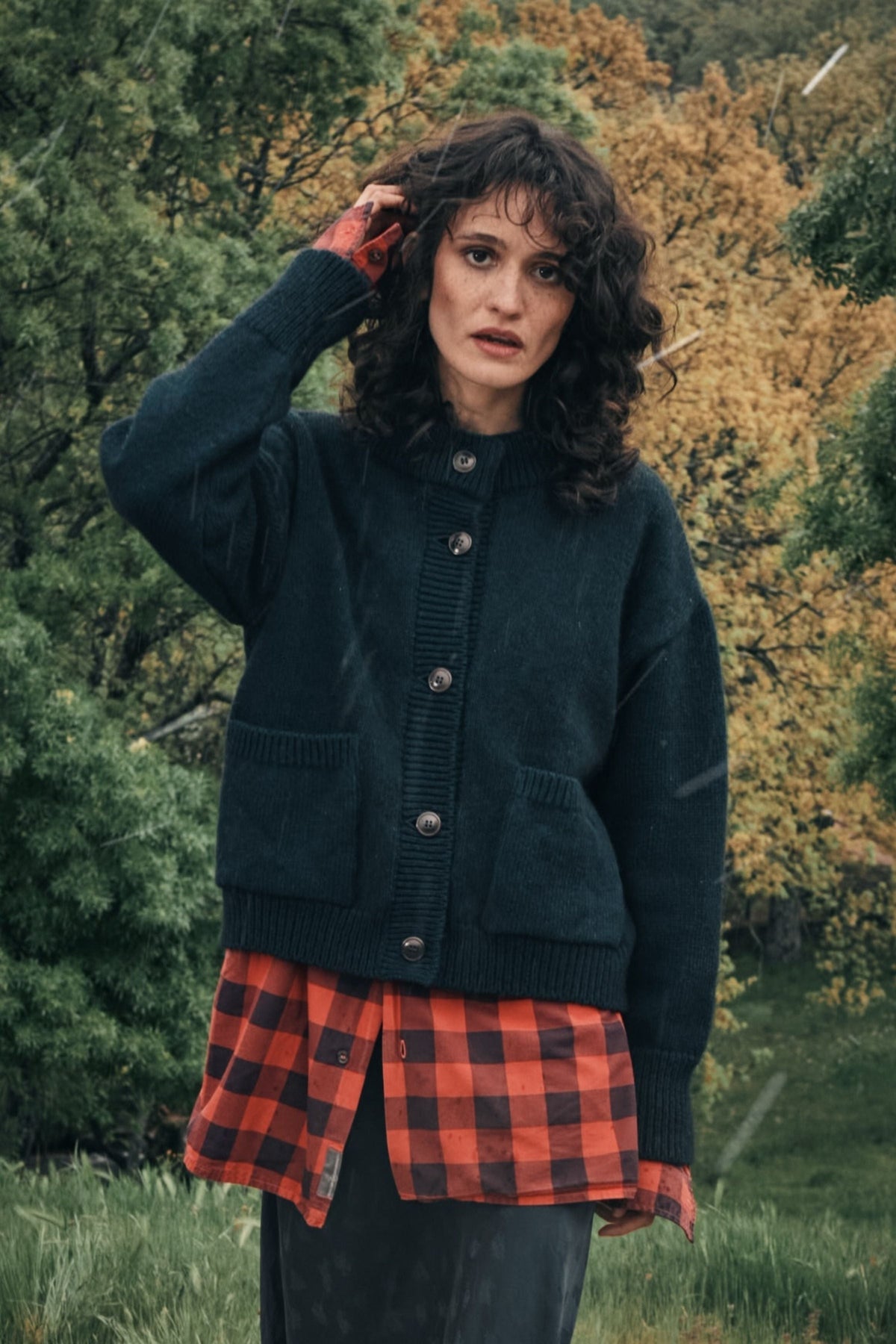 SILKE Cardigan in Yak Wool - Midnight Blue