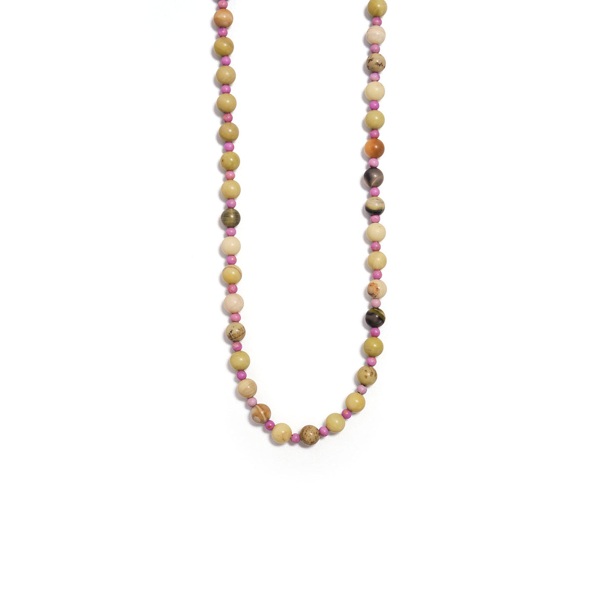 Sage & Lilac Beaded Necklace