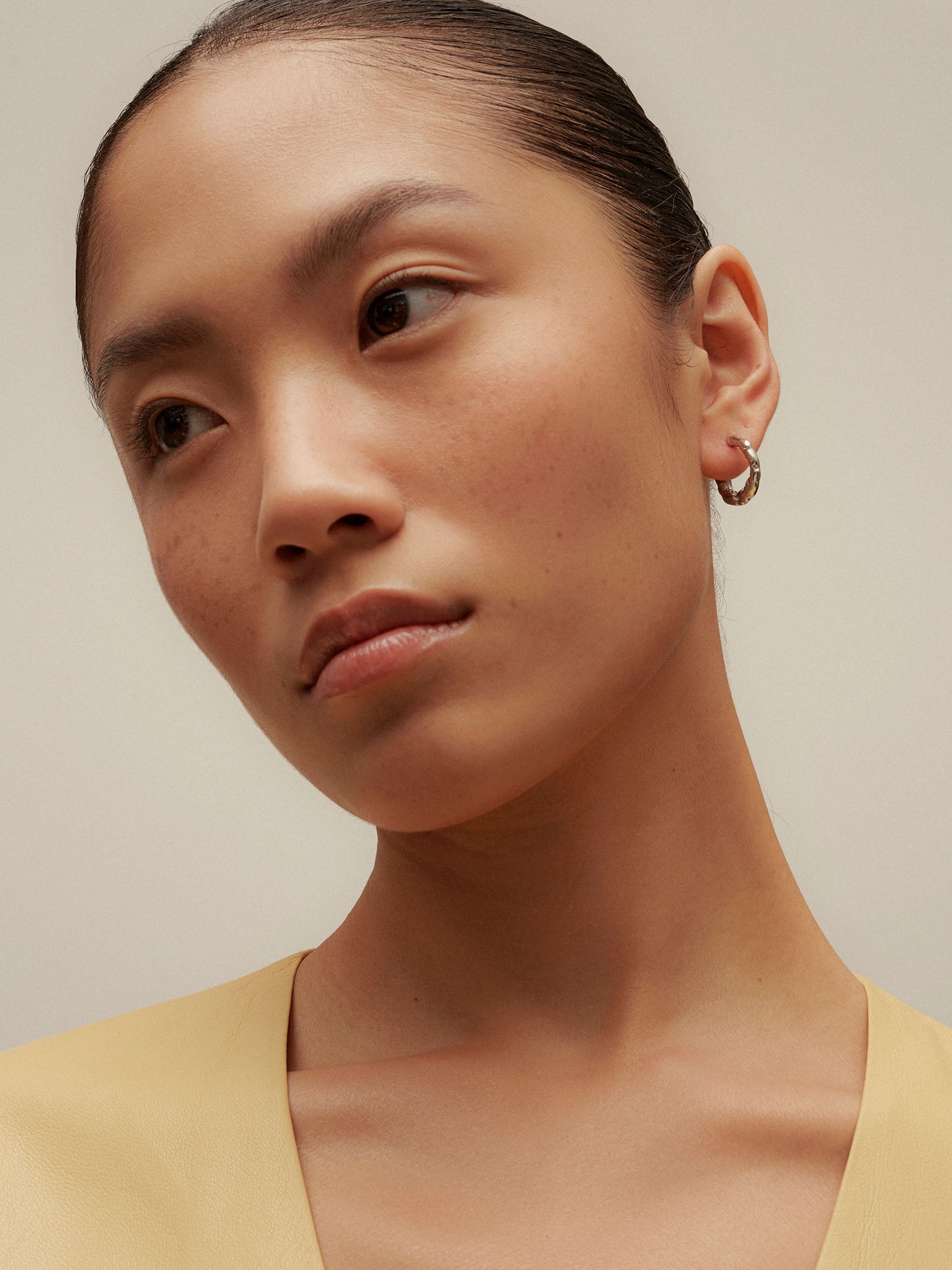 Talisman Small Hoop Earrings Silver