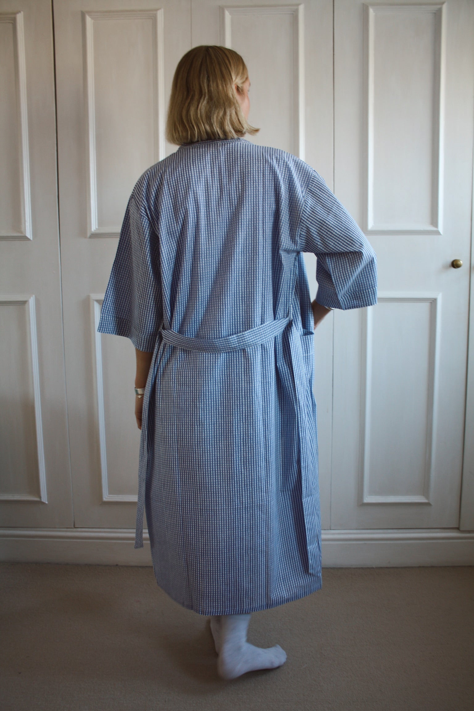 Blue Gingham Robe