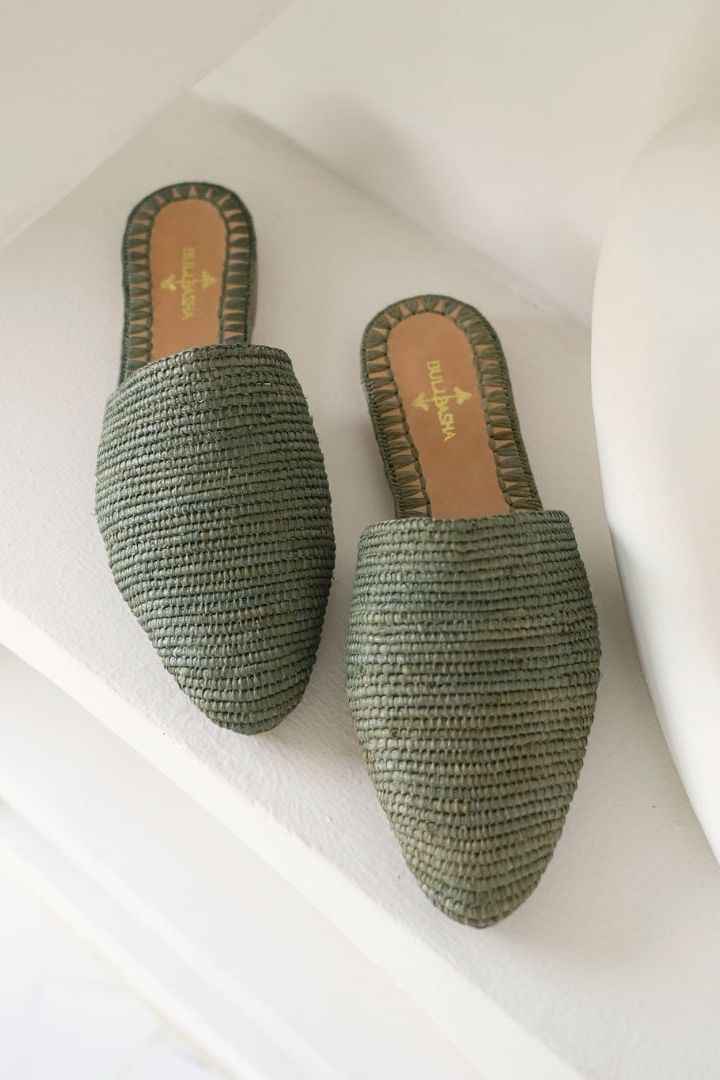 Babouche Women's Slip-Ons Green
