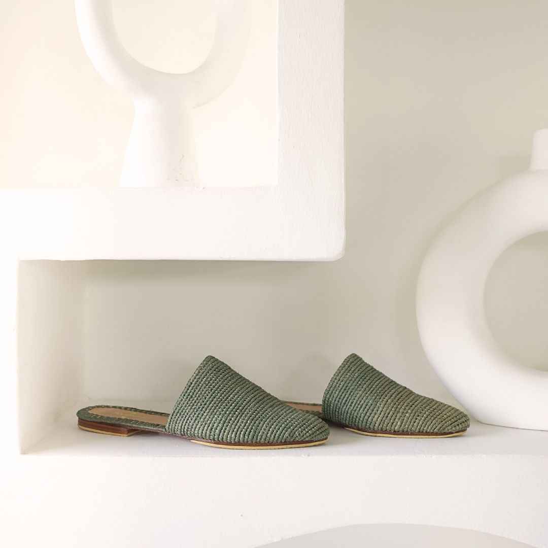 Babouche Women's Slip-Ons Green