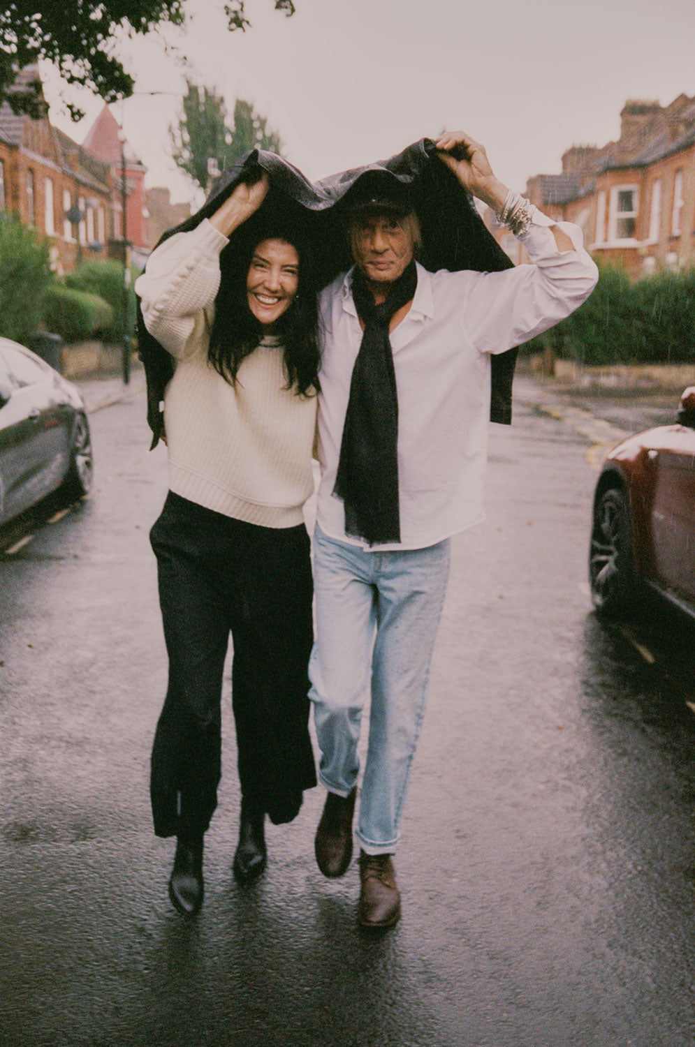 Adams Knitted Fishermans Rib Sweater, Cream