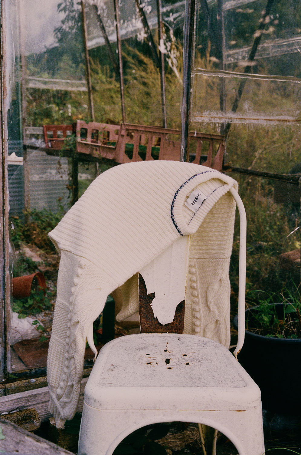 Adams Knitted Fishermans Rib Sweater, Cream