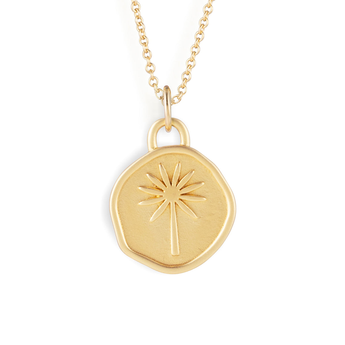 Gold Elemental Pendant Necklace • Terra