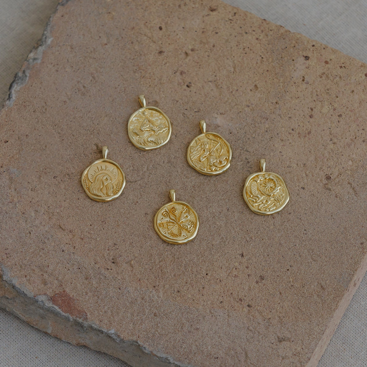 Virgo Zodiac Coin Pendant Necklace