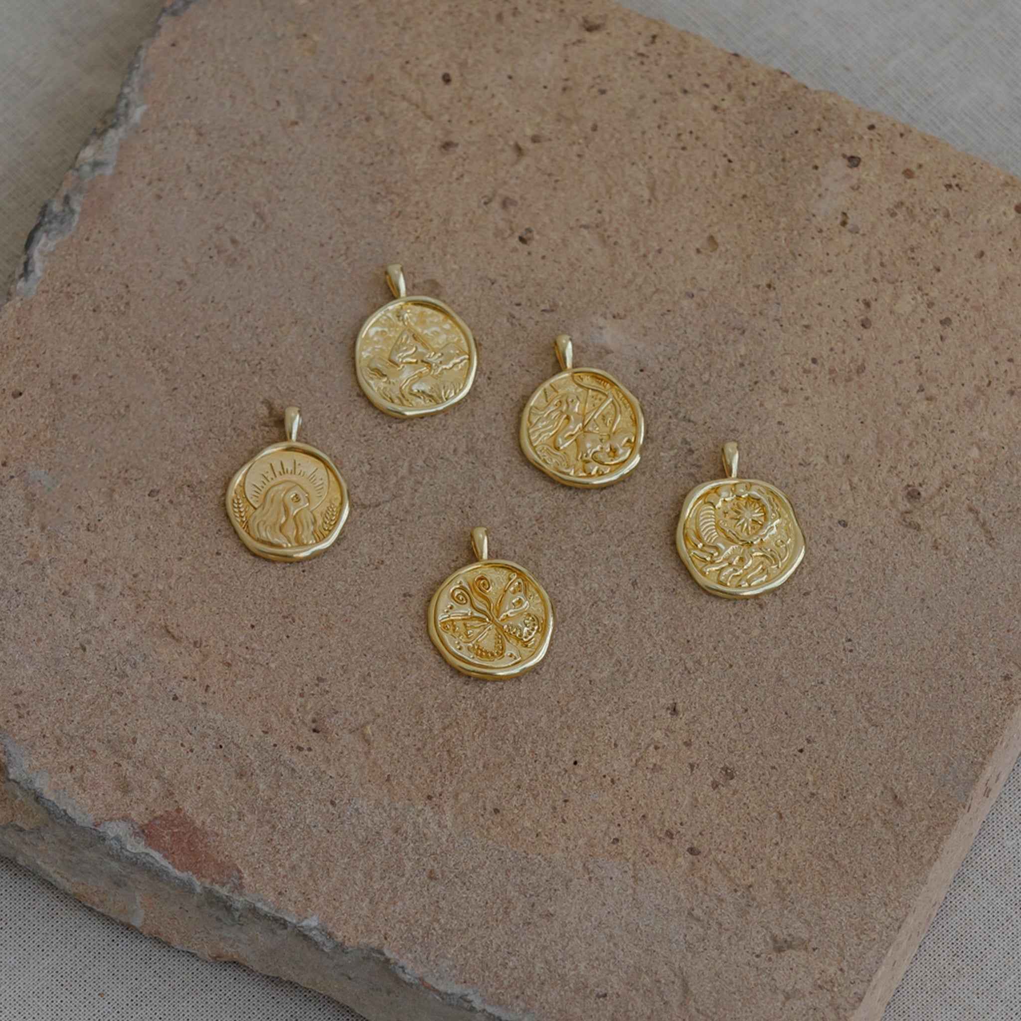 Scorpio Zodiac Coin Pendant Necklace