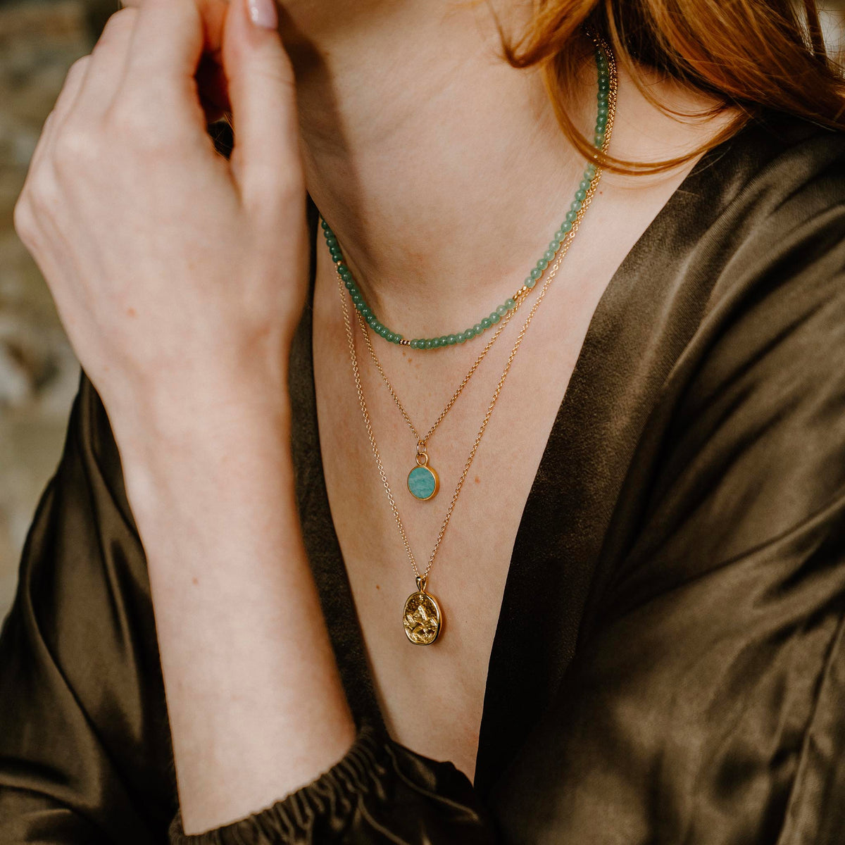 Gold Zodiac Coin Pendant Necklace • Capricorn