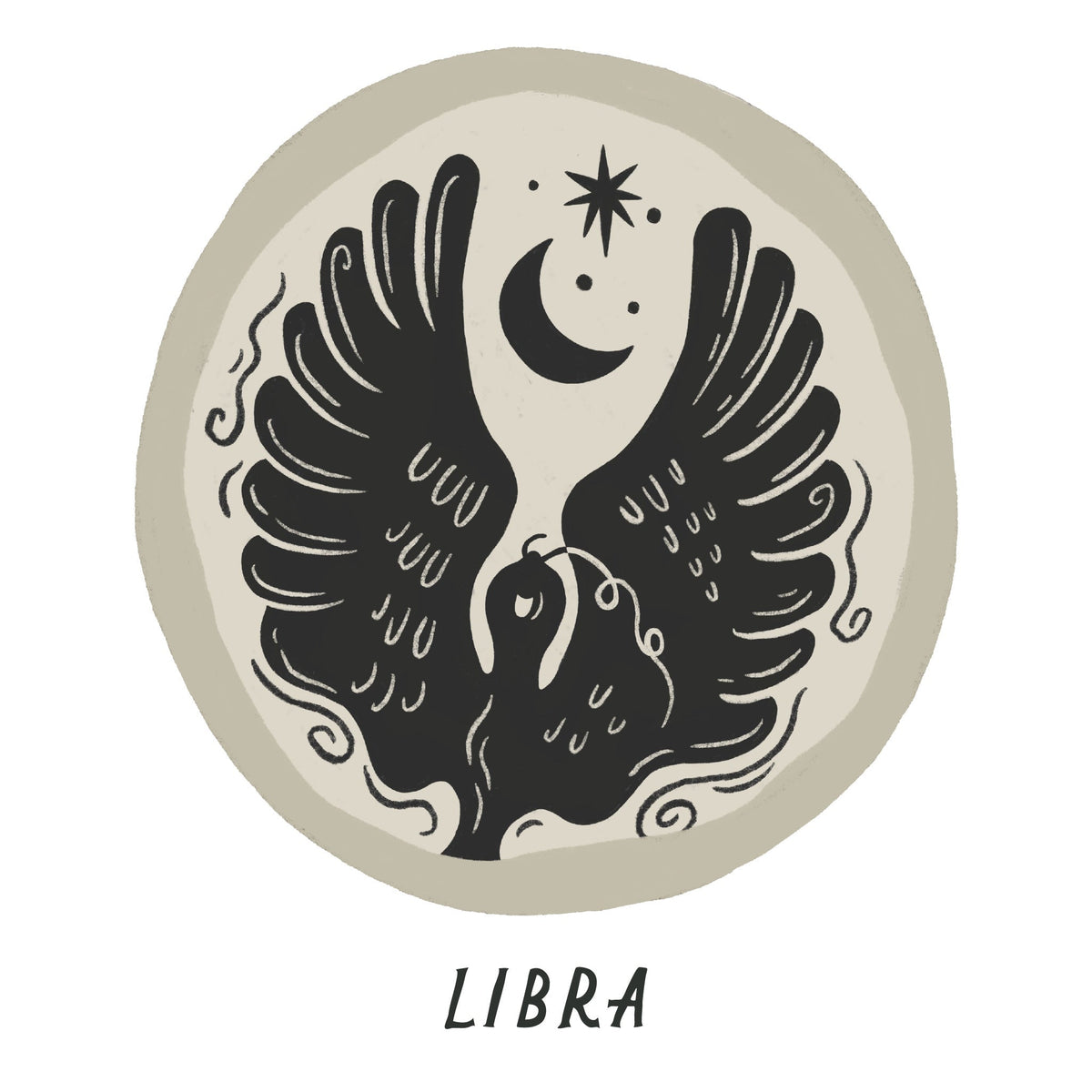 Gold Zodiac Coin Pendant Necklace • Libra