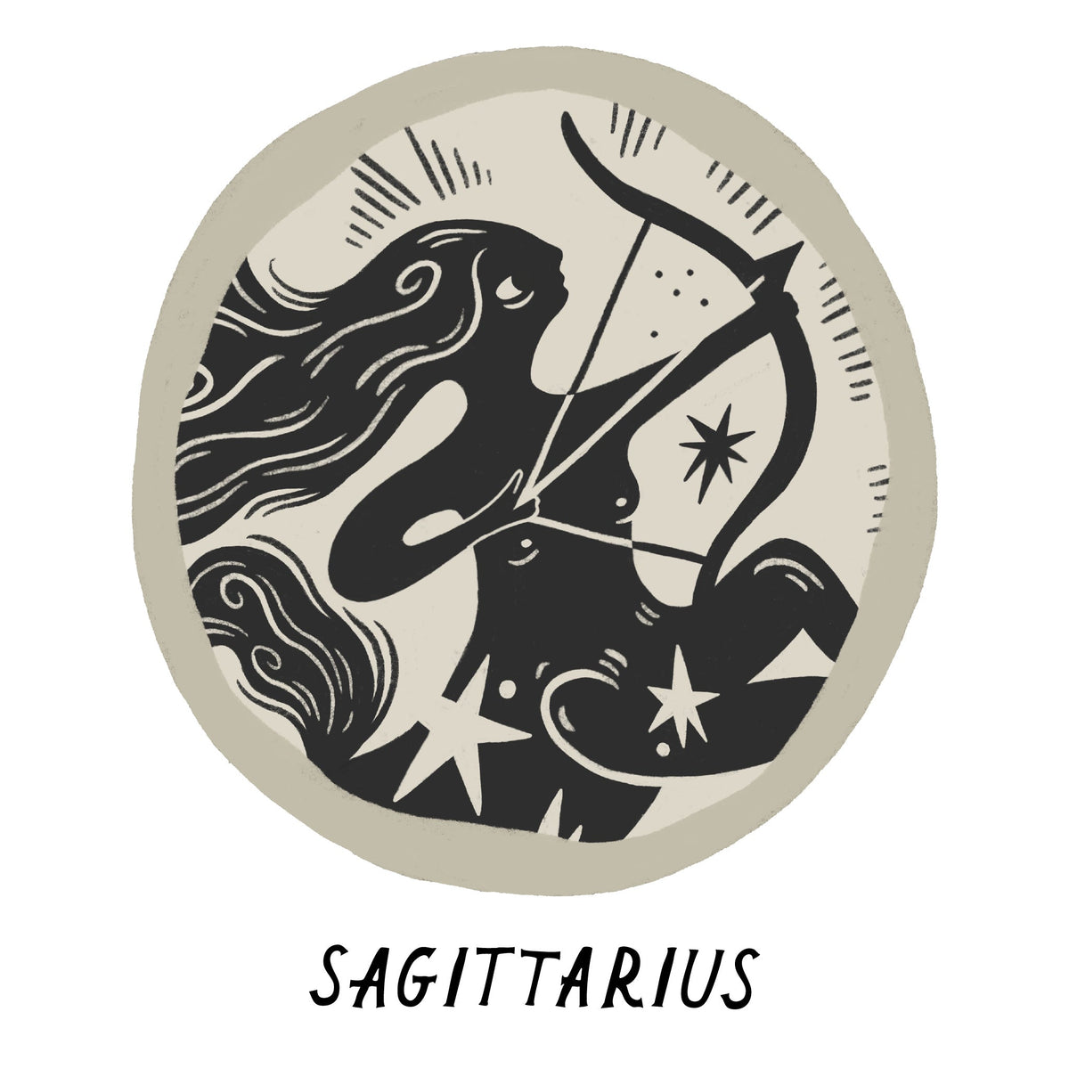 Gold Zodiac Coin Pendant Necklace • Sagittarius