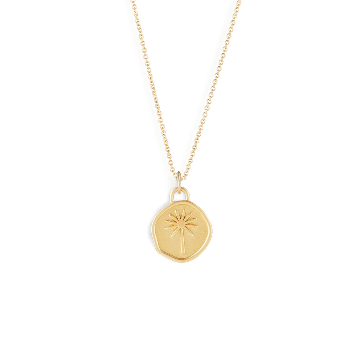 Gold Elemental Pendant Necklace • Terra
