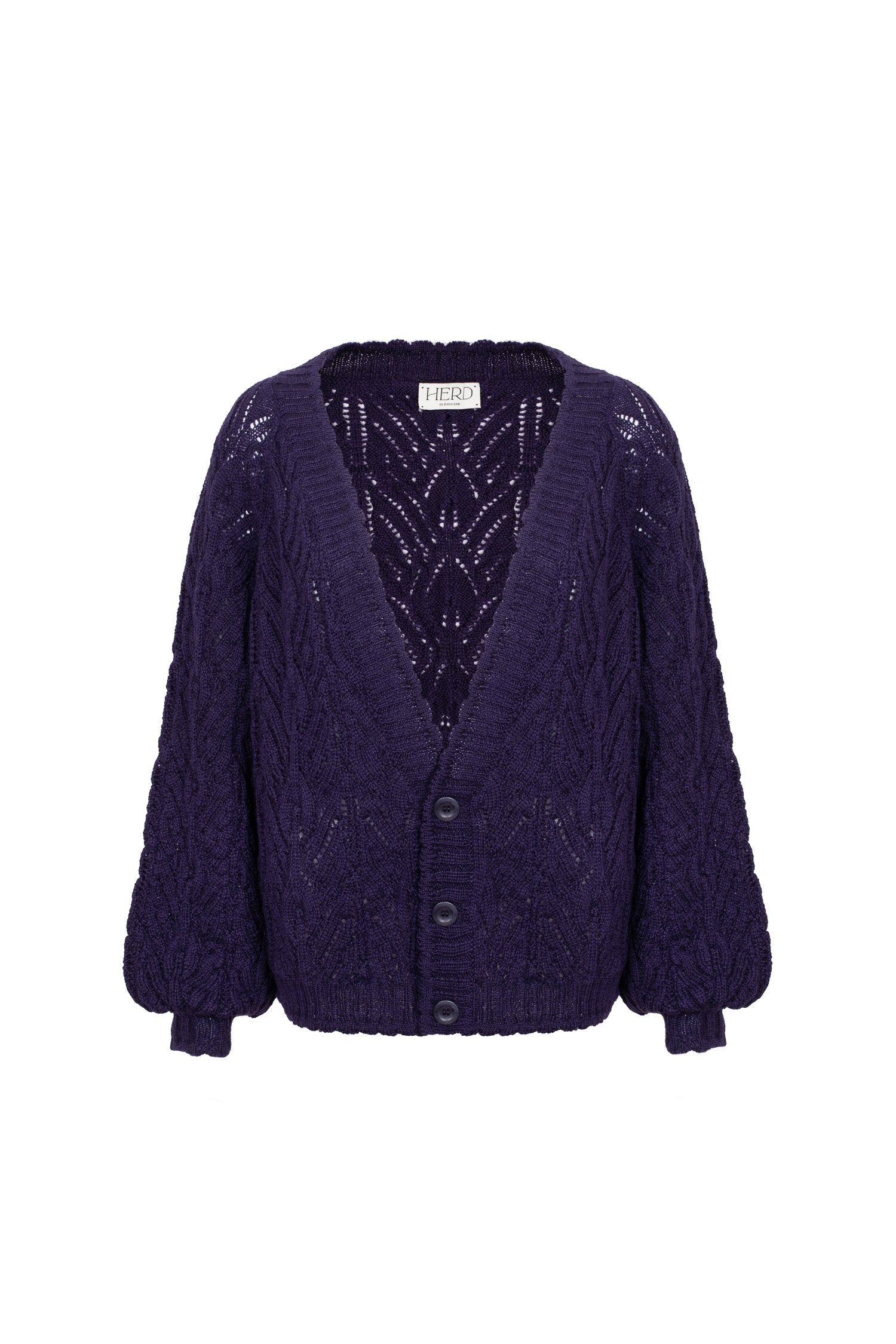 Wyre Cardigan in Damson