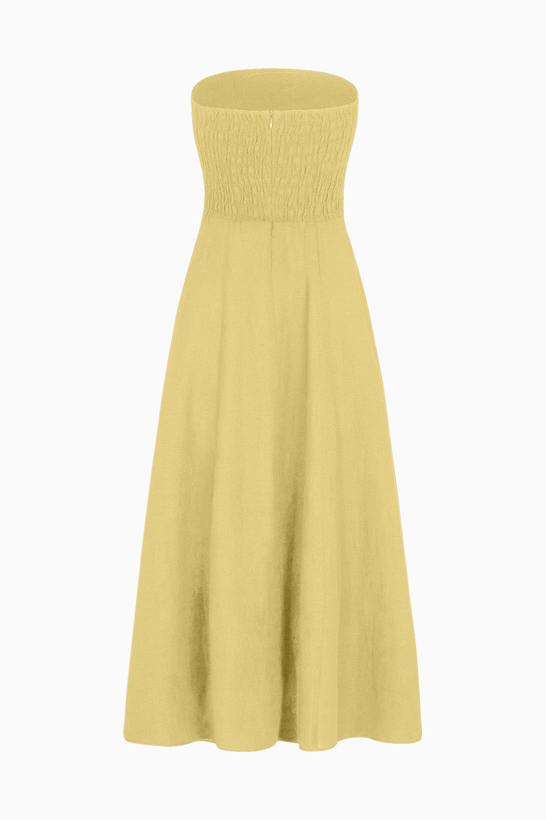 The Chiara Maxi Bandeau Dress in yellow