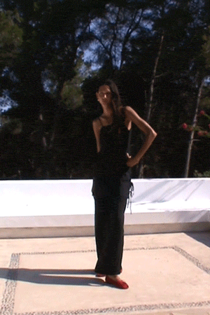 The Livia Tunic Top in black