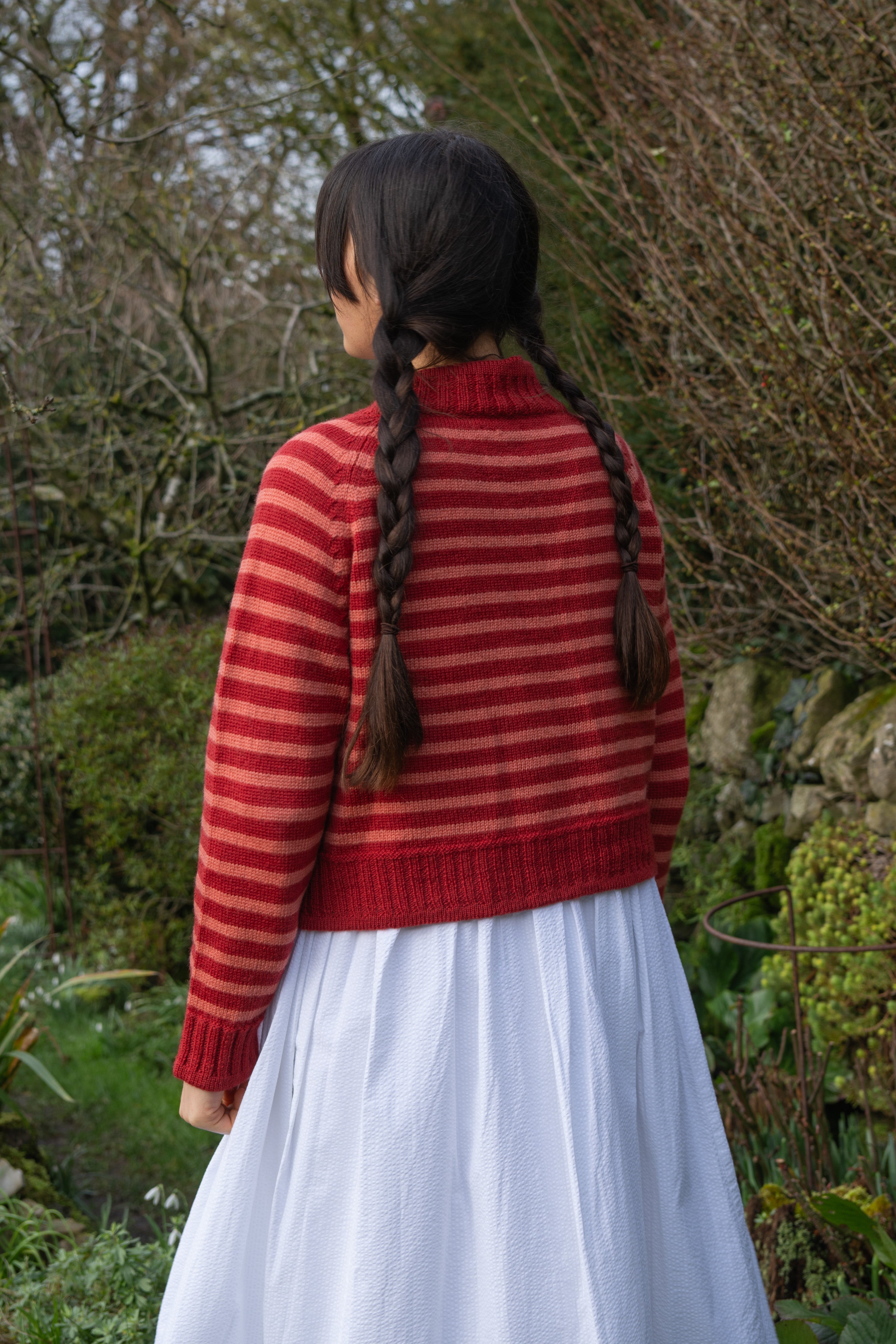 Ingleton Crop Cardigan in Jam & Shrimp