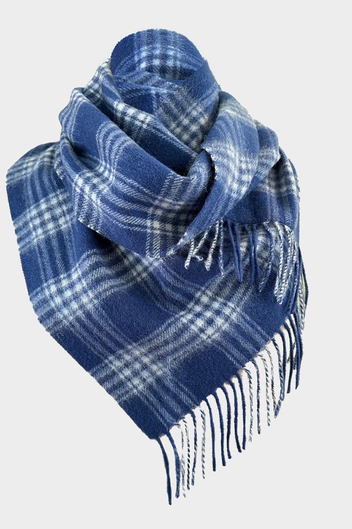 Cheltenham Check Twisted Snood | Bluebell