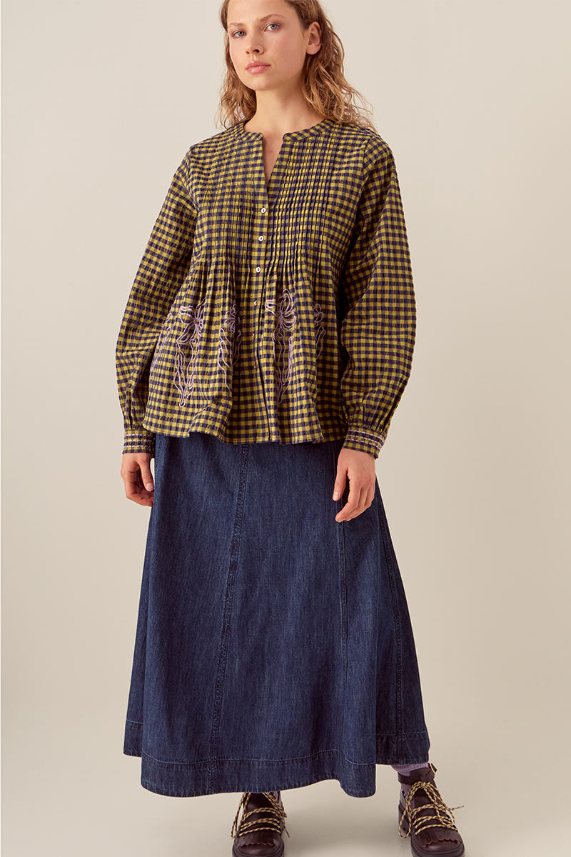 Dilly Gingham Cotton Blouse