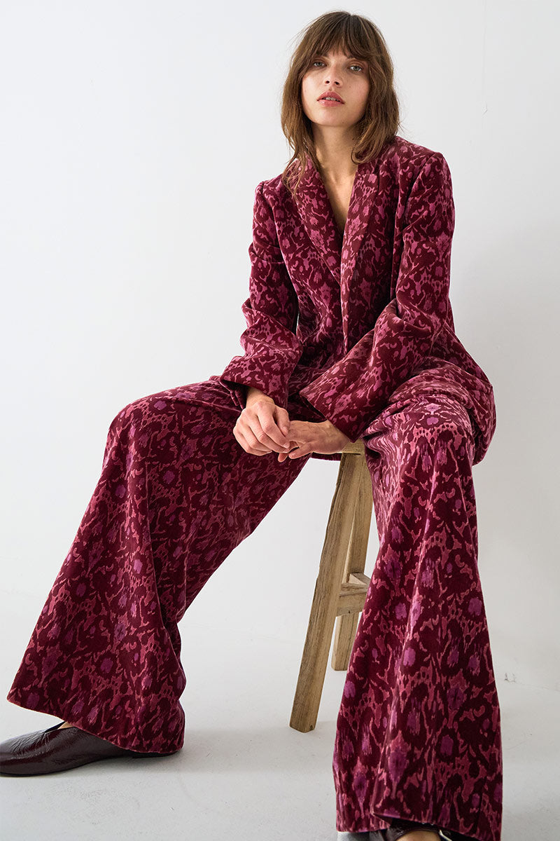 Jude Velvet Printed Blazer