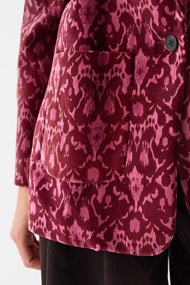 Jude Velvet Printed Blazer