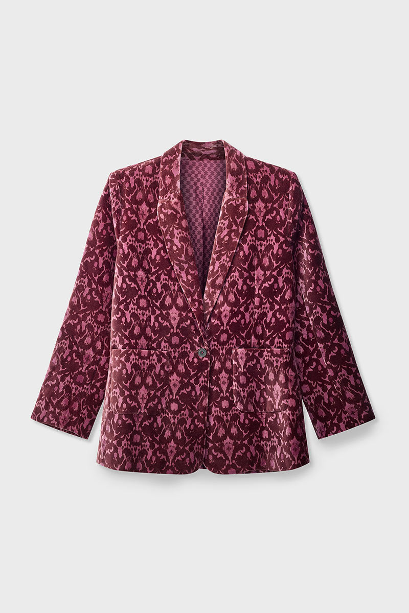 Jude Velvet Printed Blazer