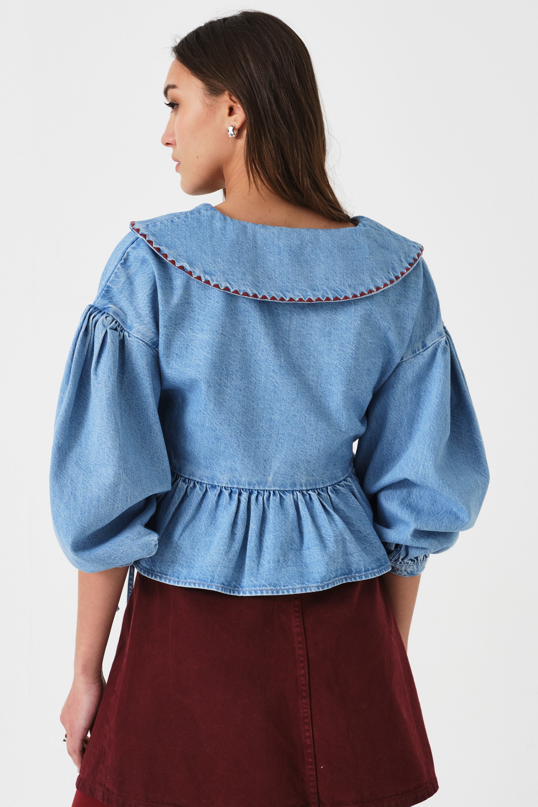 Nour Blouse in Summer Sky - seventy + mochi