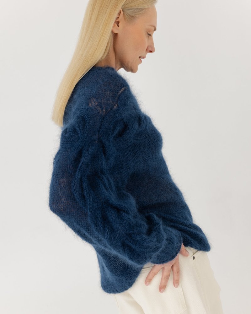 Jūra: Midnight Blue Silk & Mohair Sweater