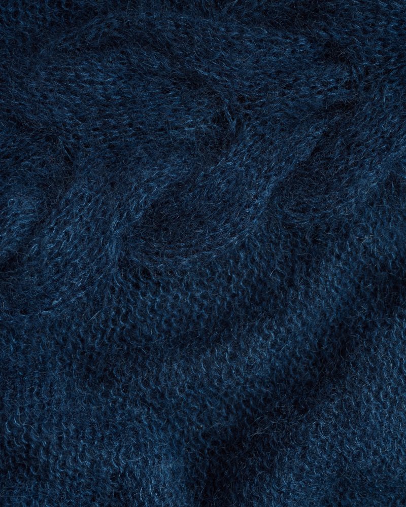 Jūra: Midnight Blue Silk & Mohair Sweater