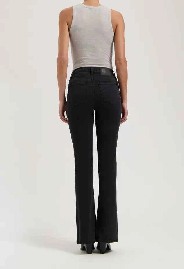 Isy High Flared Stone Black