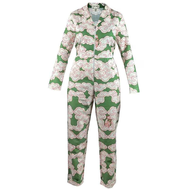Wild Clouds Green Clouds Jumpsuit