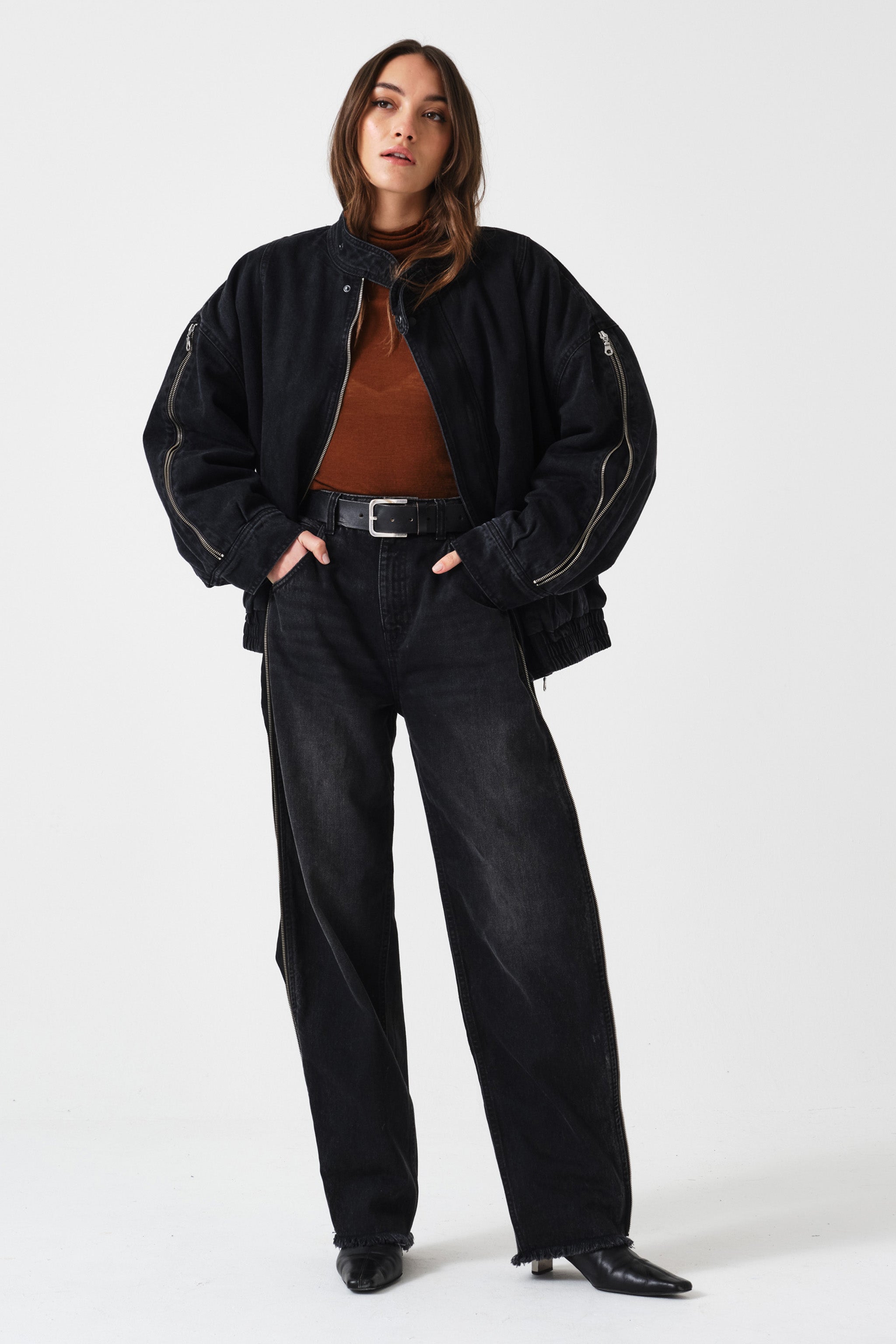 Juno Oversized Zip Jacket in Fairbanks