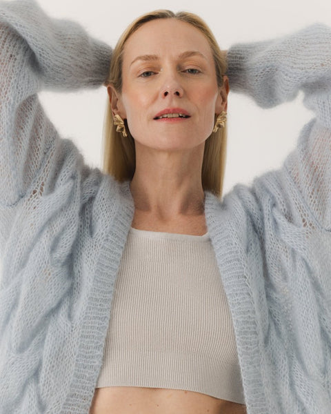 【mikity】Wholegarment silkmohair cardi The Most Wanted Knit - Pearl mohair and Silk Cardigan – for lovers