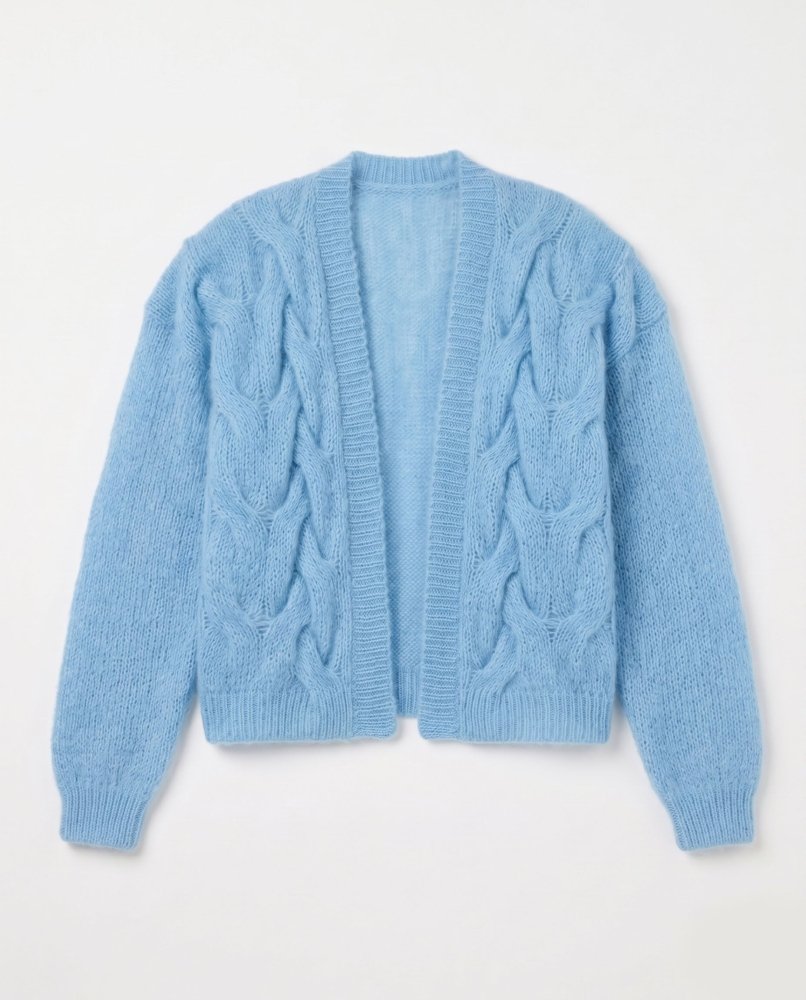 Twisted Erik: Seaglass Silk Mohair Cardigan