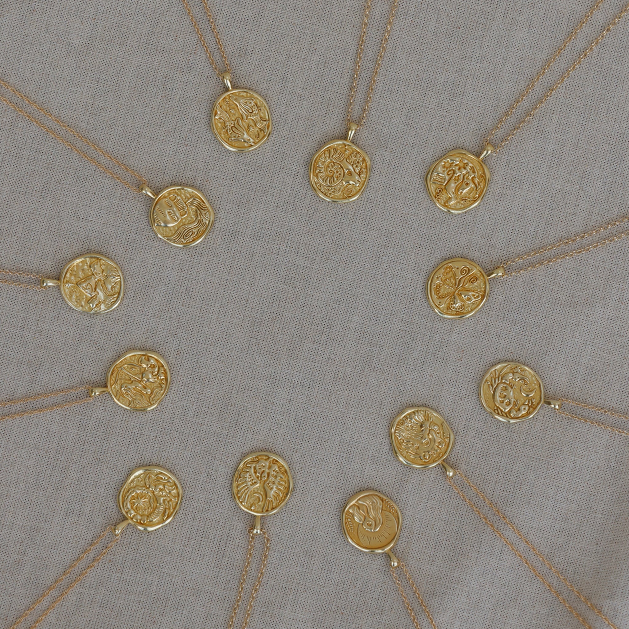 Scorpio Zodiac Coin Pendant Necklace