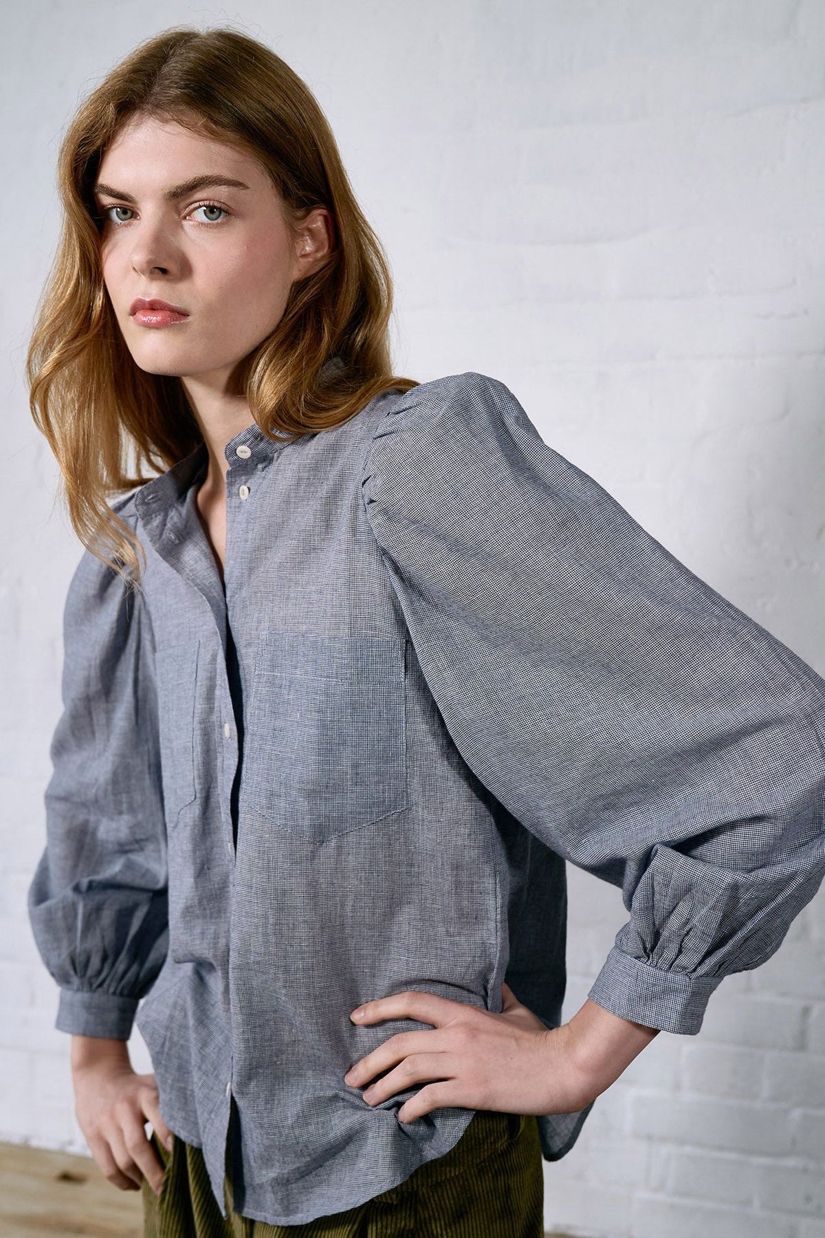 ingrid blouse | oxford blue