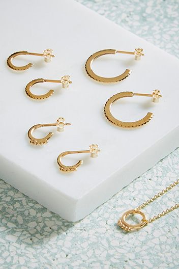 Gold Solar Hoops