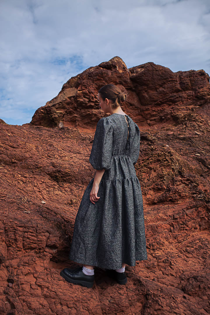 designer jacquard dress