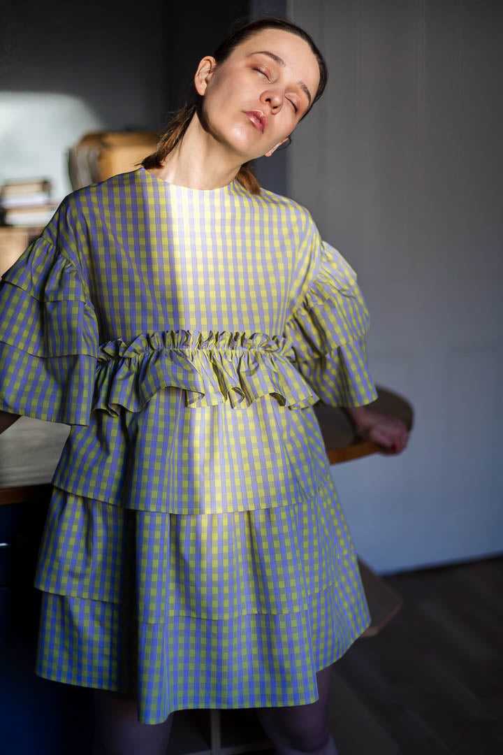 Saffron - Yellow Checks