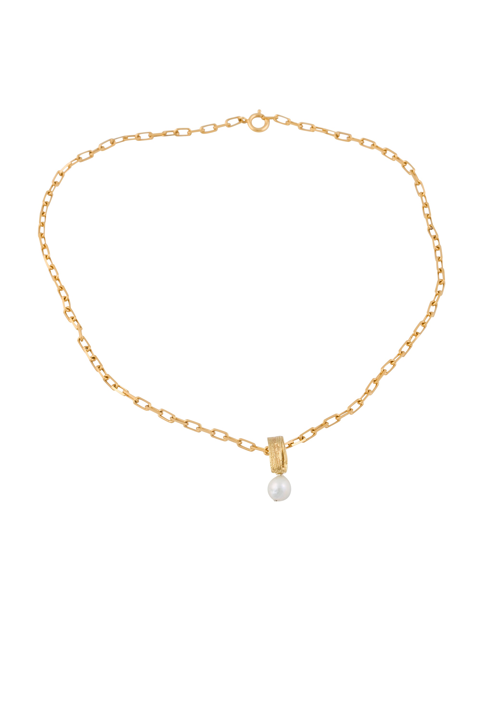 Pearl Drop + Blade Necklace