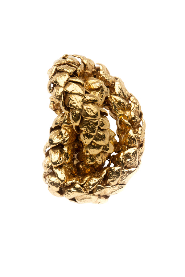 Serpent Seed Twist Ring, Gold