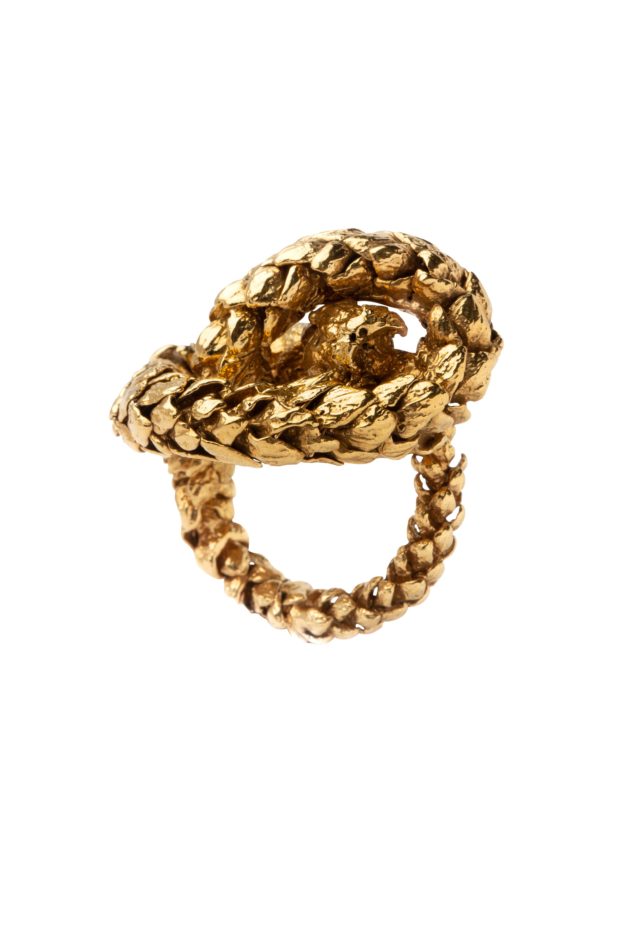 Serpent Seed Twist Ring, Gold