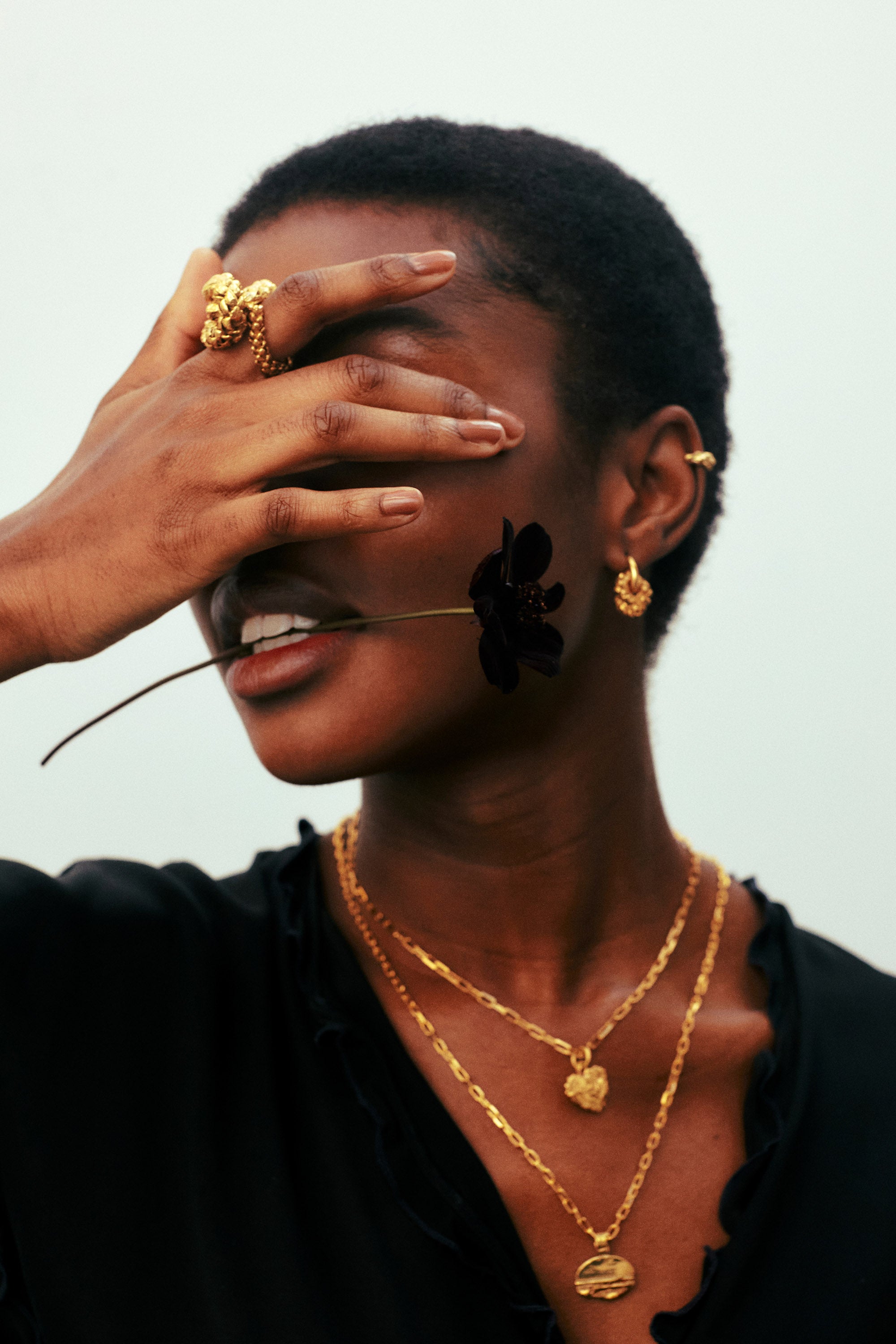 Serpent Seed Twist Ring, Gold