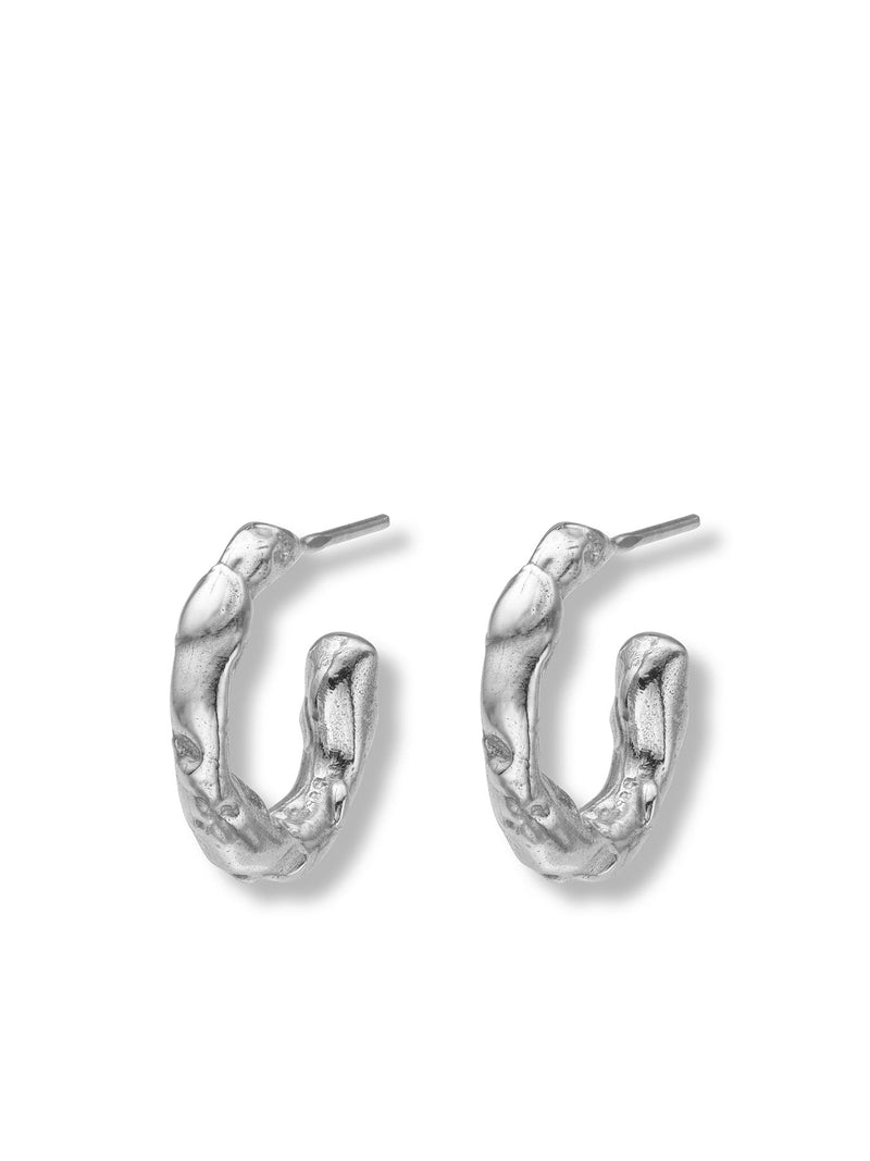Talisman Small Hoop Earrings Silver