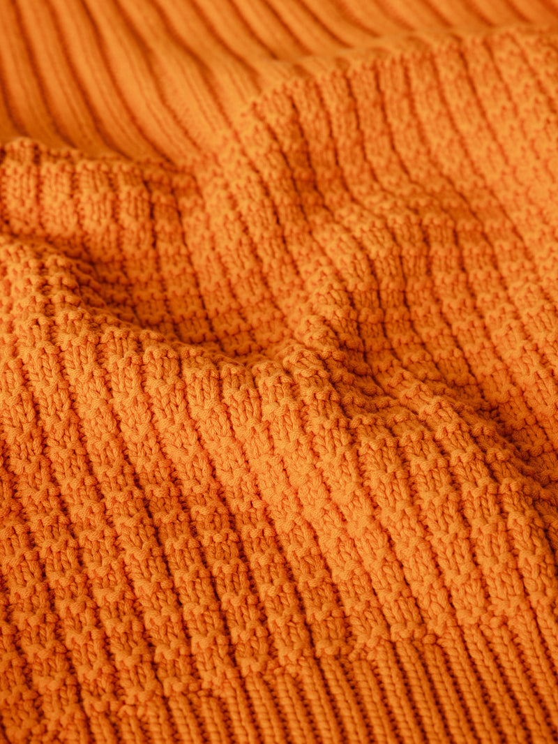 Delčia: Orange Cotton Sweater