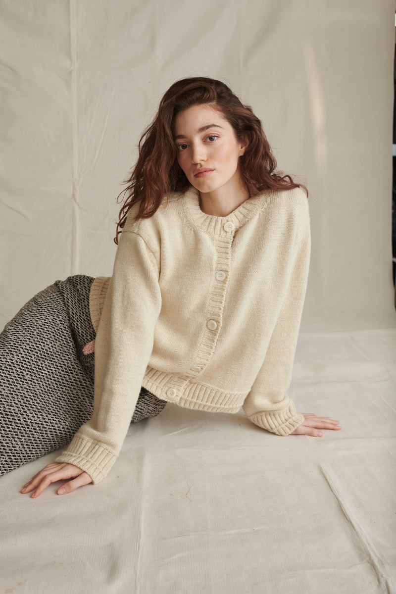 Brampton Cardigan in Ecru