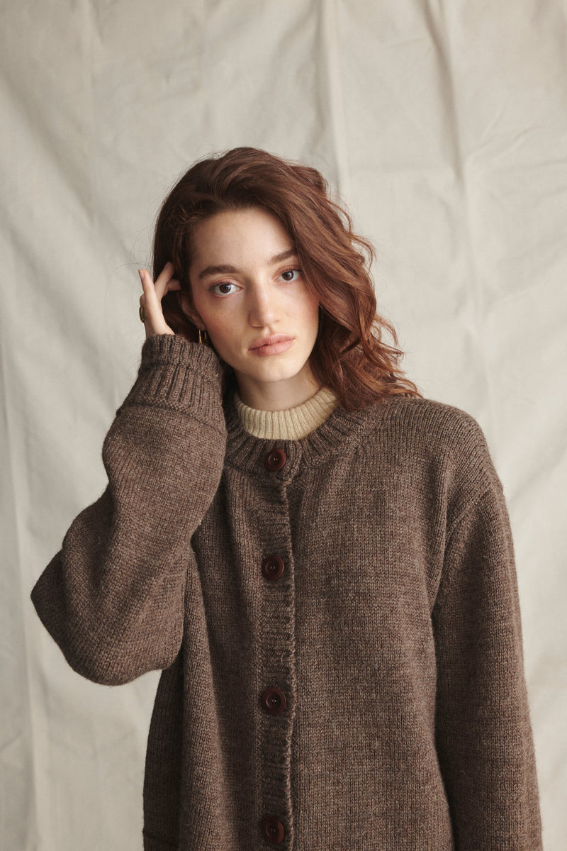 Brampton Cardigan in Peat