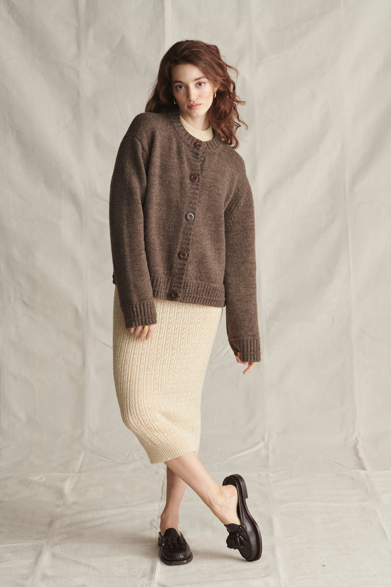 Brampton Cardigan in Peat